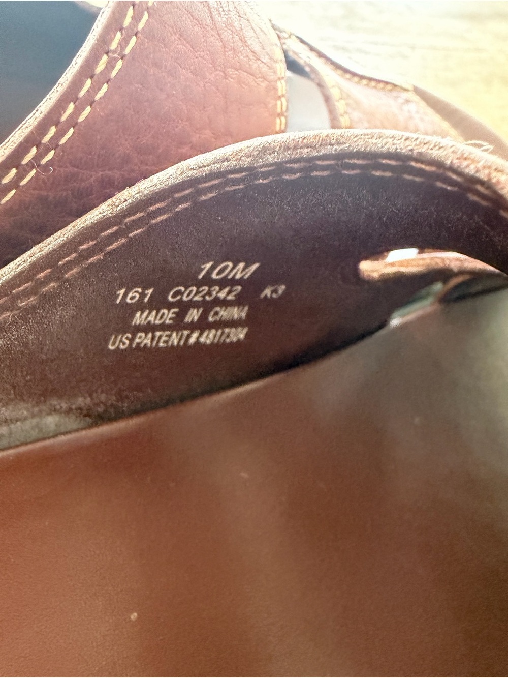 Cole Haan Men’s Brown Leather Buckle Slide Sandals with Brass Accent NEW Sz 10 - Picture 3 of 7